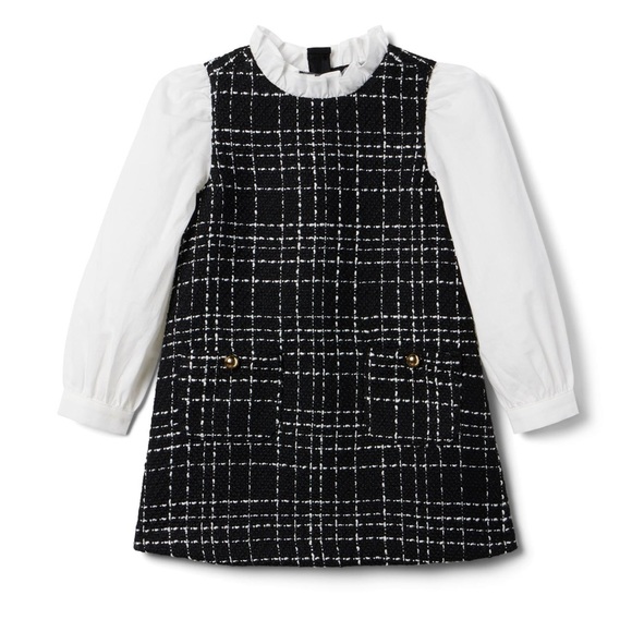 Janie and Jack THE DOWNTOWN TWEED DRESS NWT